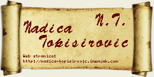 Nadica Topisirović vizit kartica
